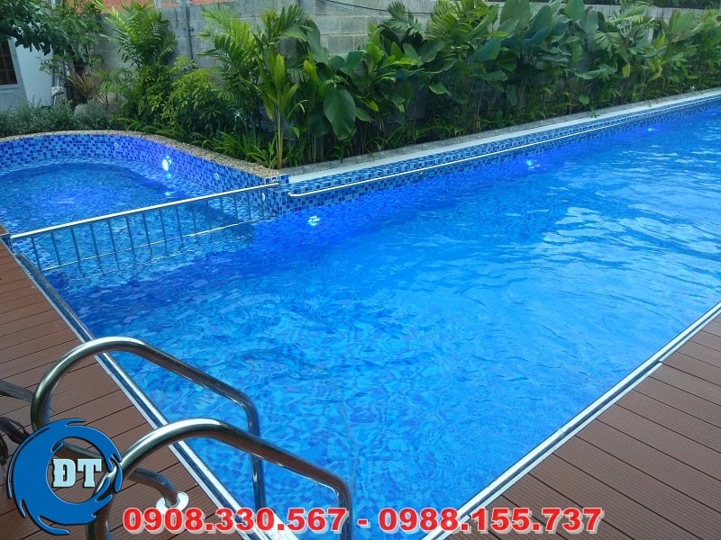 Mô hình xây dựng hồ bơi tại sân vườn có giá thành rẻ hơn so với trên sân thượng